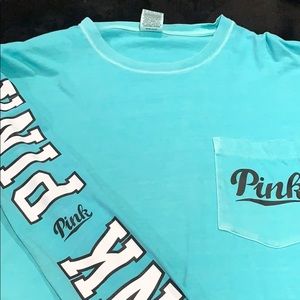 Pink over sized large long sleeve tee